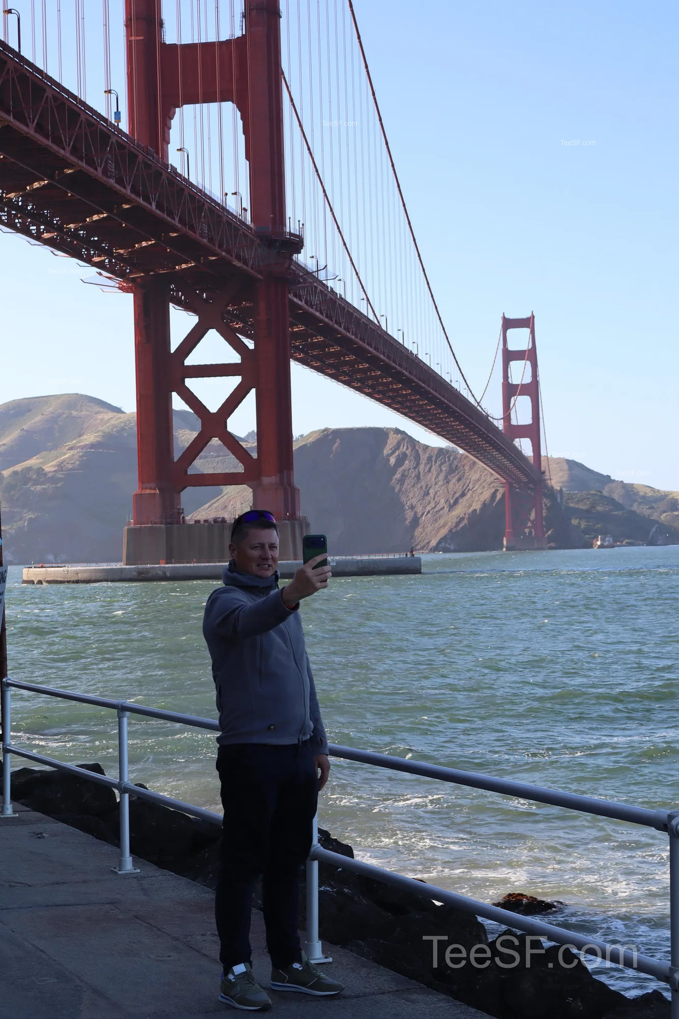 golden Gate Bridge Waterfront Portrait during a Stripe Sessions 2026 visit in San Francisco.